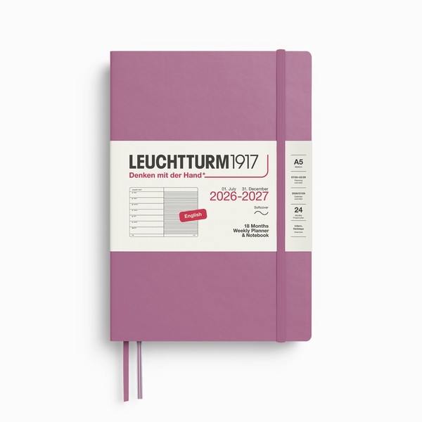 Academic 18 Month Weekly Planner & Notebook - A5, Softback