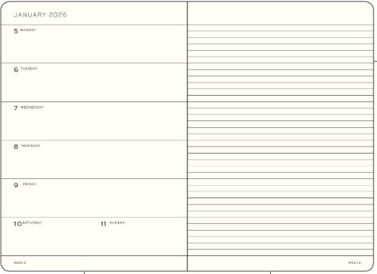 Academic 18 Month Weekly Planner & Notebook - A5, Softback - Image 2
