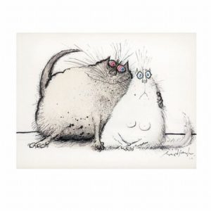 Ronald Searle’s Cuddling Cats