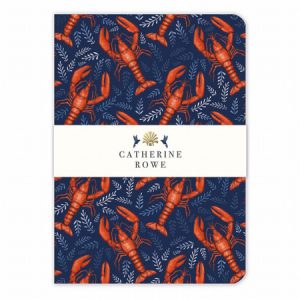 A5 Notebook – Lobster Pattern