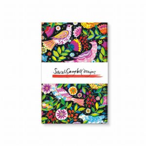 A6 Stitched Notebook – Folk Birds