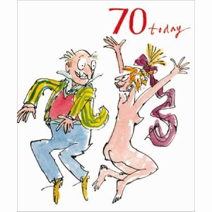 70th Birthday (Male) Jumping for Joy by Quentin Blake