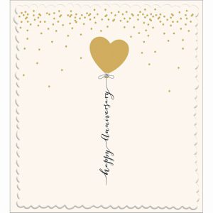Anniversary –  Small Gold Heart Balloon