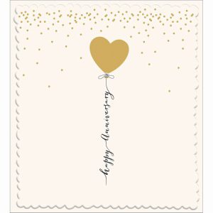 Anniversary –  Small Gold Heart Balloon