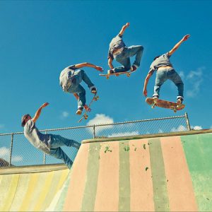 Skateboarders “Flying High”