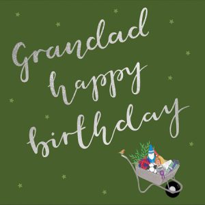 Grandad – Wheelbarrow Text on Green