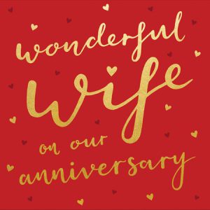 Wife – Gold Script on Red