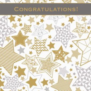 Congratulations – Gold/Silver Graphic Stars