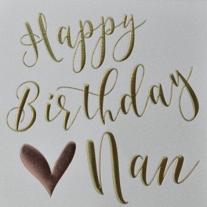 Nan – Gold Text & Heart