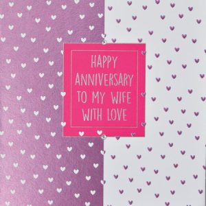 Wife – Pink/Purple/White Hearts and Text Panel