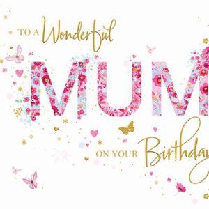 Mum – Floral Text