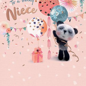 Niece – Panda Holding Balloons