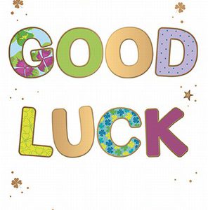 Good Luck – Multi Coloured Letters