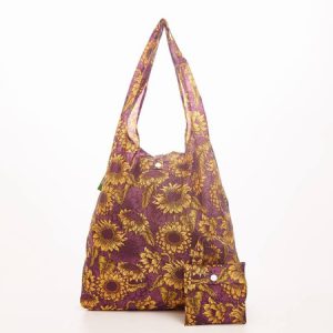 Purple Sunflower Recycled Shopper