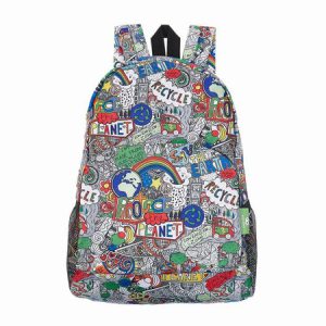 Save The Planet Recycled Foldable Backpack