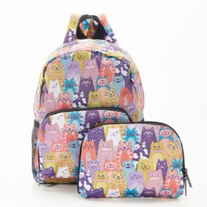 Multiple Stacking Cats Recycled Backpack Mini