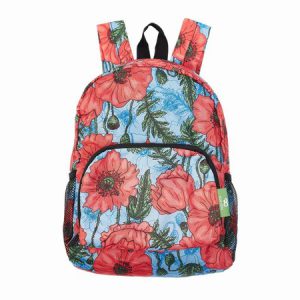 Blue Poppies Recycled  Backpack Mini