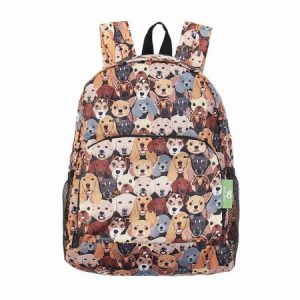 Black Stacking Dogs Recycled Backpack Mini