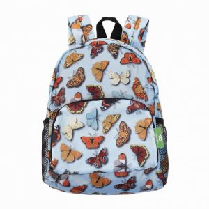 Blue Wild Butterflies Recycled Backpack Mini