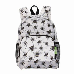 Grey Bumble Bee Recycled Backpack Mini