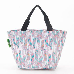 White Feather Recycled Lunch Bag