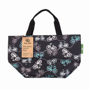 Black Bike Recycled Lunch Bag