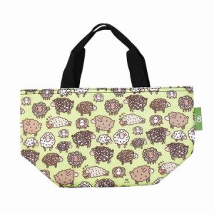 Green Cute Sheep Recycled Lunch Bag