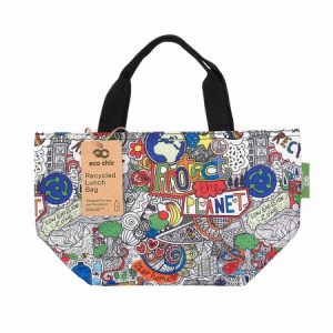 Save The Planet Recycled Lunch Bag