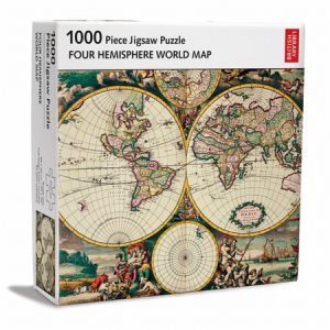 Four Hemisphere World Map (1000)