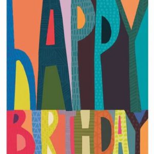 Happy Birthday Elongated Text