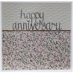 Anniversary – Embossed Floral Square