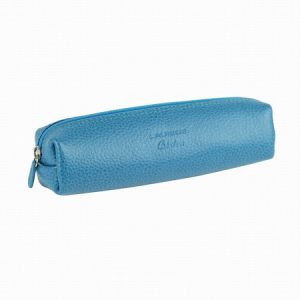 Leather Square Pencil Case (Turquoise) from Laurige