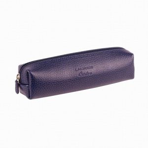 Leather Square Pencil Case (Violet) from Laurige