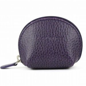 Leather Micro Coin Purse (Violet) from Laurige