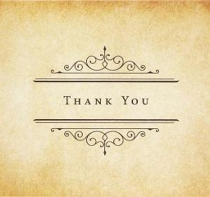 Vintage Parchment Thank You Notecards