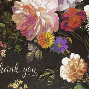 Midnight Floral Thank You Notecards