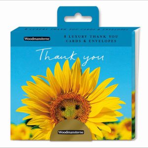 Square Sunflower Thank You Notecards