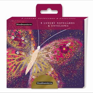 Square Purple Butterfly Notecards