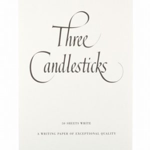 Three Candlesticks A5 White Writing Paper