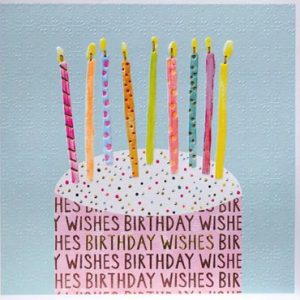 Birthday Wishes Cake and Candles