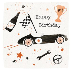 Racing Car Happy Birthday