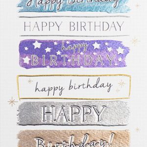 Metallic Type Happy Birthday