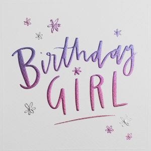 Metallic Pink/Purple Birthday Girl