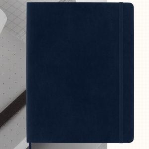 Extra Large Sapphire Blue Moleskine Softback Notebook – Plain