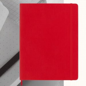 Extra Large Scarlet Red Moleskine Softback Notebook – Plain