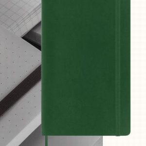 Large Myrtle Green Moleskine Softback Notebook – Plain