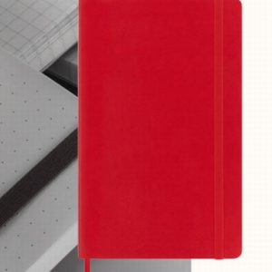 Large Scarlet Red Moleskine Softback Notebook – Plain