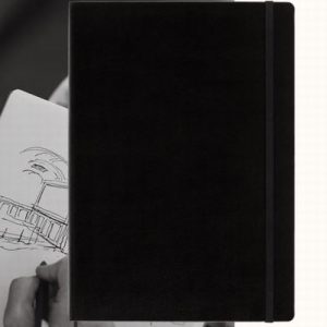 A4 Black Moleskine Hardback Notebook – Plain