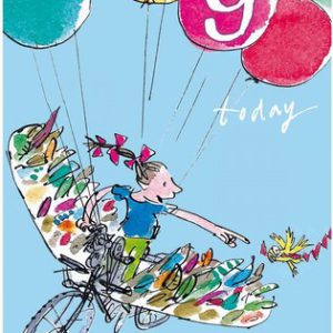 9th Birthday – Bike Flight by Quentin Blake