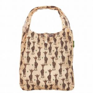 Beige Giraffes Recycled Shopper